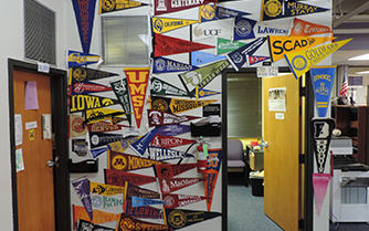 The guidance and counseling offices have flags from multiple colleges that visit North to meet with interested students. Students interested in being prepared for a visiting college are encouraged to attend college night on Oct. 18 at 6 p.m.