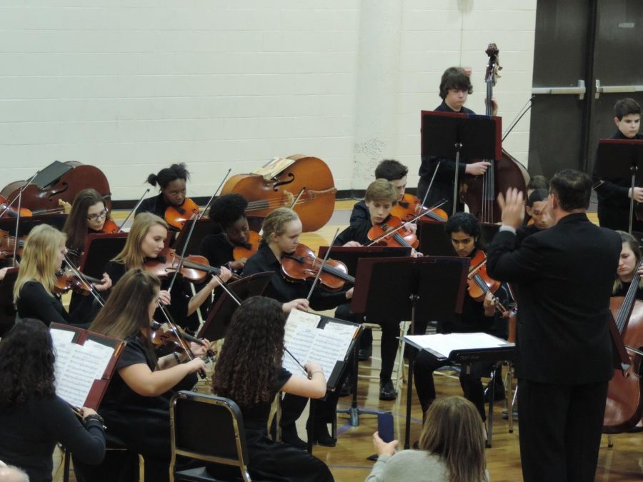 Orchestra Program Performs At Winter Concert