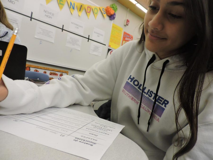 Students prepare for the Seal of Biliteracy test in January. “You’re not just learning the language, youre learning the culture of where that language is spoken. [Knowing multiple languages] makes you marketable,” said Frank. 