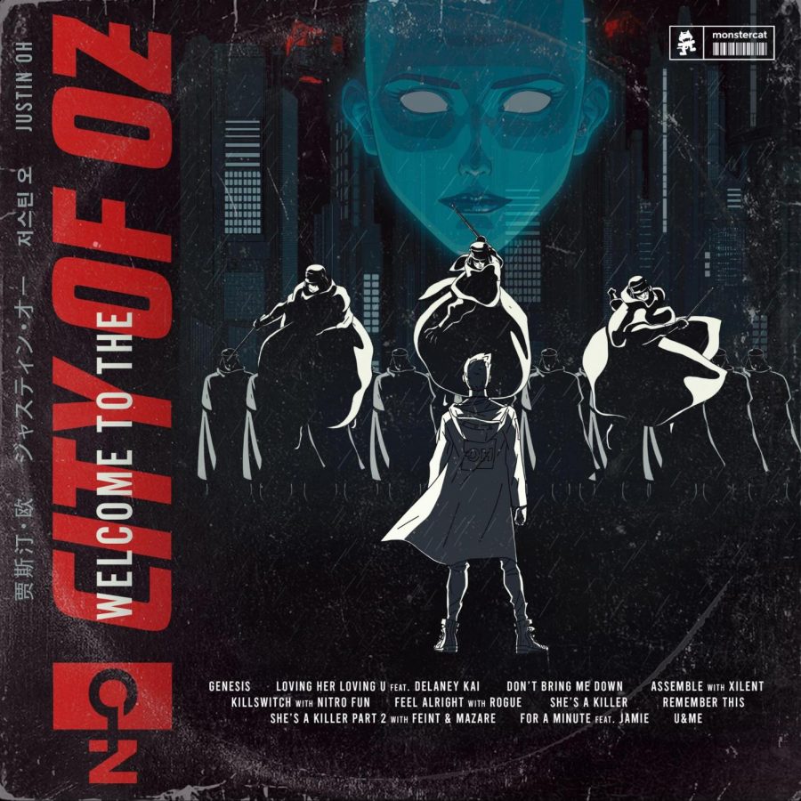 “Welcome to the City of OZ” presents a unique art style throughout the lyrics and the music videos. Such as the one on the album cover, Justin Oh expresses his thoughts and feelings in unorthodox ways.