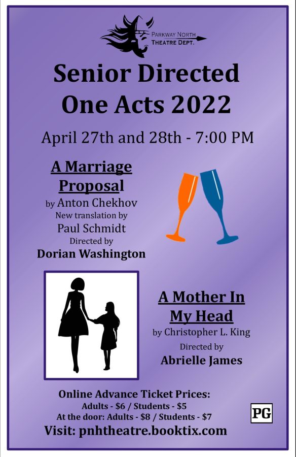 Students can buy tickets to senior directed one acts online at pnhtheatre.booktix.com for April 27-28, at 7 P.M. Tickets are cheaper in advance rather than online.