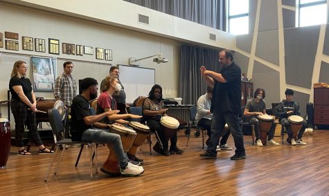 On Tuesday, May 17, students from University of Missouri-St. Louis and their teacher visited North’s percussion class to play for them. The percussion students were also given the opportunity to learn music from African culture and they played along with their guests. “It was really cool,” freshman Matthew Stolze said. “I got to hear music from around the world in styles that I’ve never heard before.”