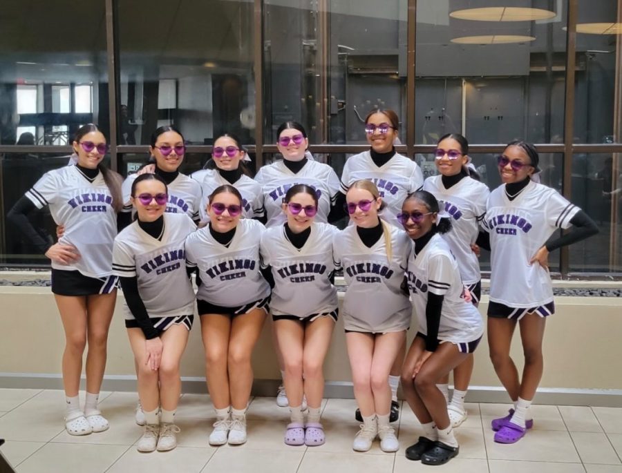 Varsity cheer squad celebrates placing third in MCCA Game Day competition, This is the second time the competition has been held since quarantine.

