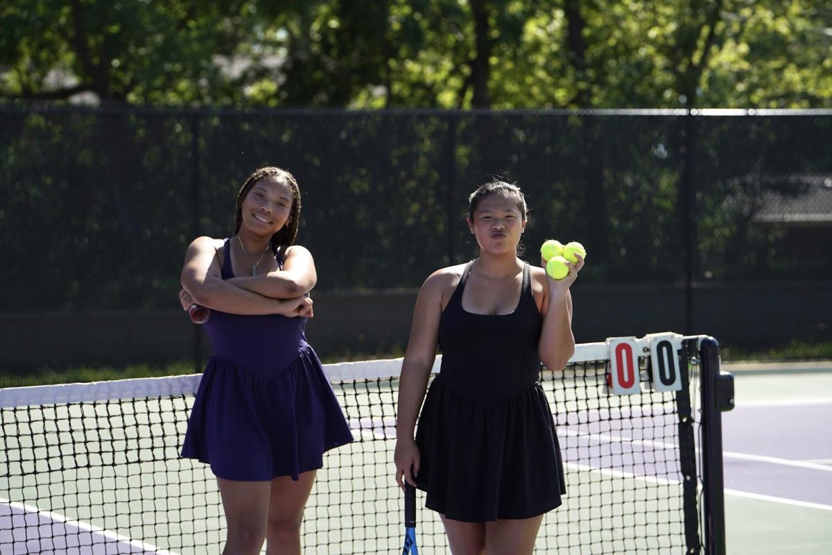 Yvonne Shannon and Emily Koo are the first two people to win a State Title for Parkway North in girls doubles tennis. They won four consecutive matches in straight sets. 
