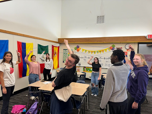 Members of Key Club participate in a team-building activity at the meeting on Sept. 9. It's important for Key Club to get to know each other to help the community. 