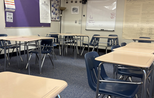 With a decreased student population at North, some classrooms are underutilized. Leading classrooms like this one to collect dust until they are used again.